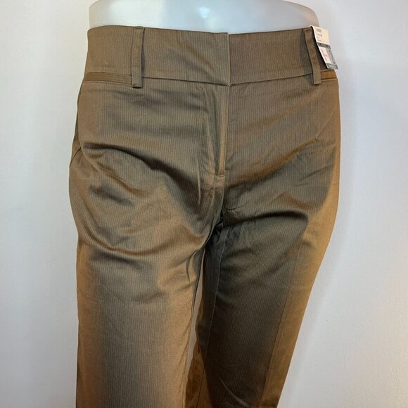 New York & Co Women's Brown Pinstripe CityStretch 7th Ave Pant - Size 2 - NWT - Picture 2 of 6